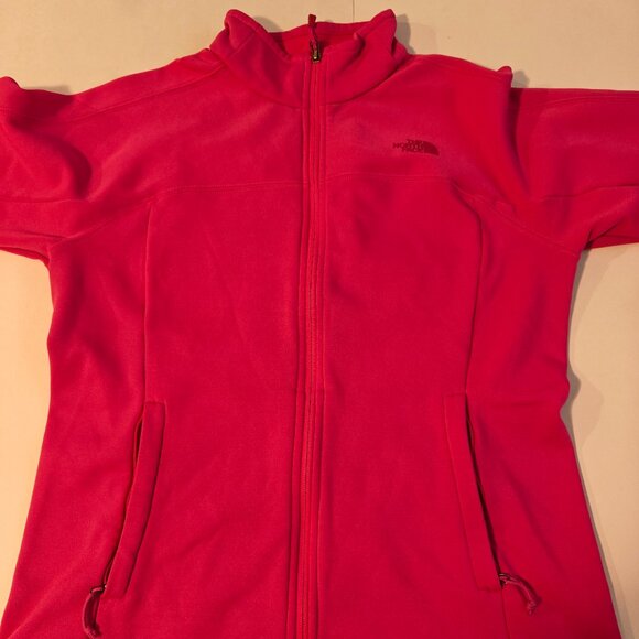 The North Face Dark Raspberry Pink Fleece Lined Zip Front Soft Shell Jacket M - Picture 4 of 10